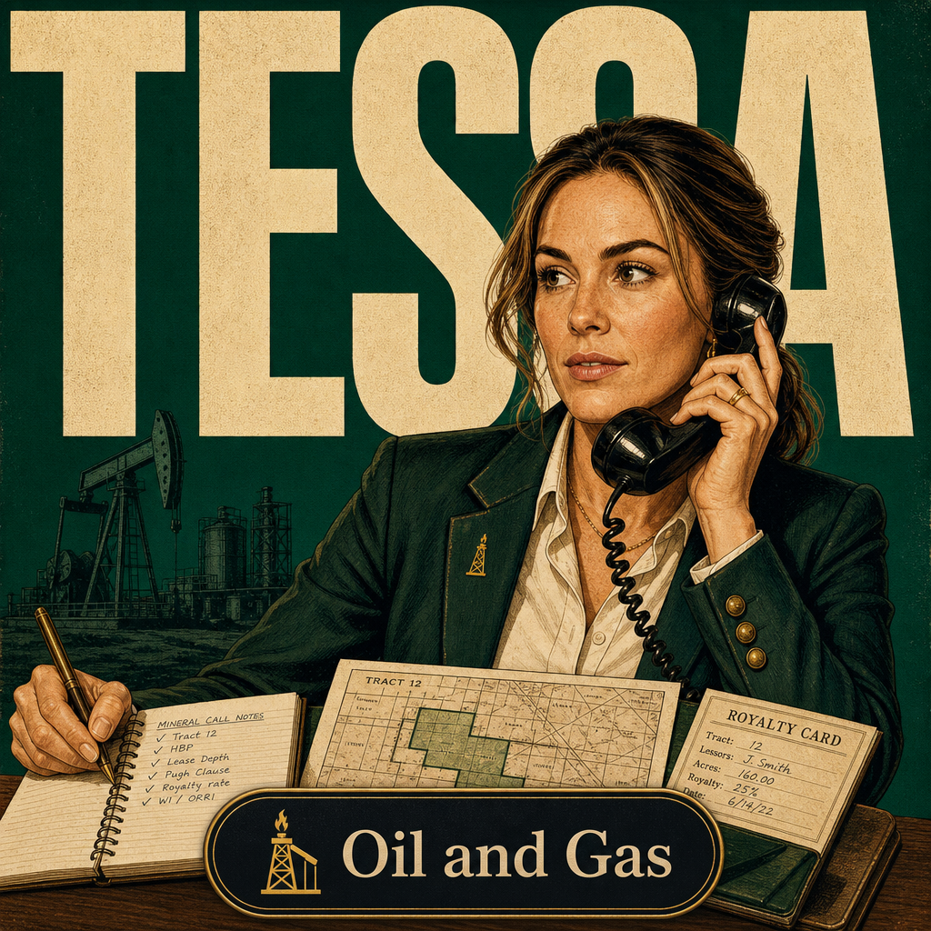 Tessa, Oil and gas landmen